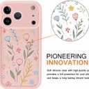 Cute Flower Phone Case for iPhone 17 Pro Max Floral Case 6.9", Aesthetic Trendy Star Heart Pattern Shockproof Soft Slim TPU Full Camera Lens Protective Pink Cover Funda for Women Girls