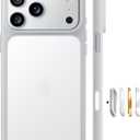 TORRAS for iPhone 17 Pro Case, Beyond Military-Grade Protection, Camera Control Button, DIY Buttons, Translucent Matte Slim Thin Shockproof Hard Back Anti-Scratch case for iPhone 17 Pro, Silver White