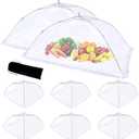ZMCINER 8 Pack Food Tents Food Covers for Outside Mesh Screen Include 2 Extra Large (40"X 24") & 6 Standard (17"X 17") Collapsible and Reusable Mesh Food Covers for Outdoors, Fruit Cover