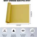 Golden Heat Transfer Vinyl Rolls 12 Inch by 12feet Roll HTV Iron on Vinyl DIY for T-Shirt Easy to Cut & Weed for Heat Vinyl Design Glossy (12Ft, Golden)