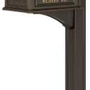 Balmoral Side Plaques Mailbox Post Package - Quick-Ship-Bronze