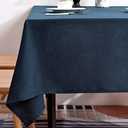 BALCONY & FALCON Rectangle Table Cloth – Waterproof, Wrinkle-Resistant & Dust-Proof Farmhouse Tablecloth for Dining, Kitchen, Party Decorations, Outdoor Patio, Baby Shower (Dark Blue, 55" x 71")