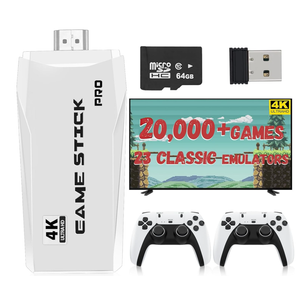 Retro Game Console Stick, Classic Video Gaming Stick with 4K HDMI, Builtin 23 Emulators, 20000+ Games  Plug & Play TV Video GameStick with Upgrade Dual Controllers