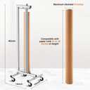 Vertical Paper Roll Dispenser with Wheels 25"-36" Paper Roll Holder Stand and Cutter Durable and Movable for Gift Wrap Kraft Freezer Butcher Studio Classroom Arts Retail Store Commercial Use