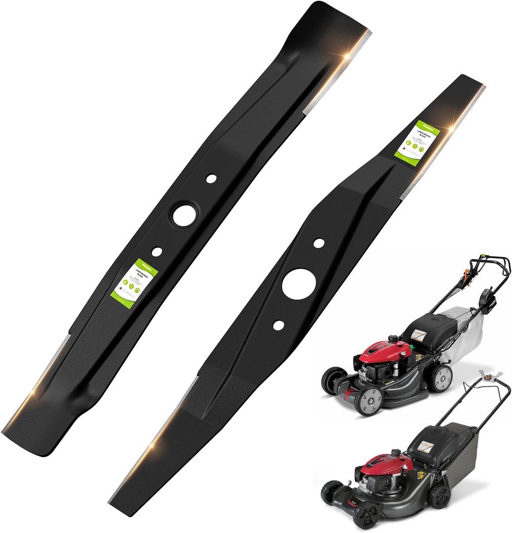 Mulching Blades for Honda HRN216 Series Lawn Mowers, High Lift Mulching Blades for Walk Behind Mowers, 21" Twin Blade Set Replaces OEM no. 72511-VR8-M00, 72531-VR8-M00 (Set of 2)
