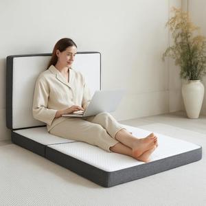 HUEIFY Tri Fold Memory Foam Foldable Mattress Twin, 3 inch Folding Mattress for Guest Sleep. Portable Trifold Mat with Removable Washable Cover, Floor Sleeping Mat for Adult and Kid