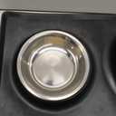 Dog Bowls with Mat, Cat Water Food Bowl Set (13.5oz Each) in No Spill Silicone Mat, Dual Pet Feeder Bowl for Puppy, Cats, Small Medium Dogs (Square, Black)