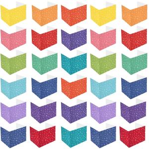 Sherr 30 Pcs School Privacy Boards Bulk for Student Colored Desk Trifold Divider Panels Privacy Partition Folders for School Student Teacher Desks, 15.8 x 13.4 x 11.81 Inches(Fresh Style)