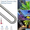 FEDOUR 600W 800W Titanium Aquarium Heater with External Controller, LED Digital Display Submersible Heater with Overheating Protection, for up to 220Gallon Fish and Turtle Tank (800W for up to 220Gal)