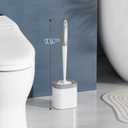 Holaloha Toilet Brush, 2 Pack Toilet Brush and Holder Set Bathroom Accessories, Toilet Bowl Brush and Holder for Bathroom, White