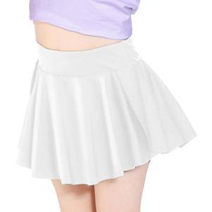 Toddler Tennis Skirt, Size 6 White Toddler Skort, Baby Girls for School Kids, Athletic Butterfly Flowy Shorts with Pocket (White) 5-6 Years