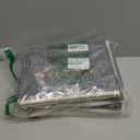 4 Pack Storage Bins with Zipper Lid Cotton Linen Fabric Lidded Storage Baskets Boxes Foldable Washable Closet Shelf Clothes Organizer Container with PU Leather Handles (Gray, Small)