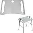Walker Tray with Cup Holder, Molded Plastic Food Tray, Fits Most Folding Walkers