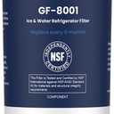 GLACIER FRESH UKF8001 Compatible with Whirlpool Refrigerator Water Filter 4, EDR4RXD1, EveryDrop Filter 4, 4396395, Maytag UKF8001, UKF8001AXX, WHR4RXD1, KAD4RXD1, 46-9006, Puriclean II, Pack of 1