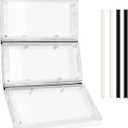 3-Panel Airseal Pet Door Replacement Flap,4 Durable Spare Rubber Strips,Compatible with Ideal Pet Product 10.25"x15.75" Extra Large Pet Door,Easy Installation