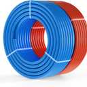 VEVOR PEX Pipe 3/4 Inch, 2 x 100 Feet Non-Oxygen Barrier PEX-A Flexible Pipe Tubing for Potable Water, for Hot/Cold Water & Easily Restore, Plumbing Applications with Free Cutter, Blue & Red
