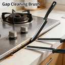 2 x 5 PCS Crevice Cleaning Brush Set, Extremely Skinny Gap Cleaning Tools,Hard Bristle Gap Brush for Bathroom & Kitchen, Grout Cleaner Tool for Window Tracks and Tile Lines,Car Detailing (Black)