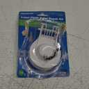 PlumbCraft 2-in. White and Blue Flapper Tank Ball for Brass or Plastic Flush Valve 7542500T, Toilet Flapper Replacement Kit for Toilet Tank Repair, Universal Toilet Flapper and Toilet Flusher Seal