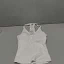 Danysu V Neck Racerback Tank Top for Women with Built in Bra Ribbed Long Tank Fitted Basic Cami Tops White, M