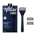 Essential Razor for Men, Handle + 2 Razor Blade Refills, Precision Trim Edge (Dusk)
