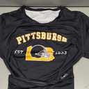 Men's Football Shirts Short Sleeve City Map Helmet T-Shirt Team Color Game Day Apparel Fans Gift Small