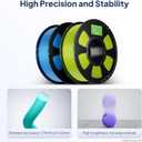 PLA+ 2.0 Filament 1.75mm, Stronger Toughness 3D Printer Filament, Black White Grey 3KG, Upgrade PLA Plus 3D Printer Filament, High Speed PLA+ Filament for Most FDM 3D Drucker