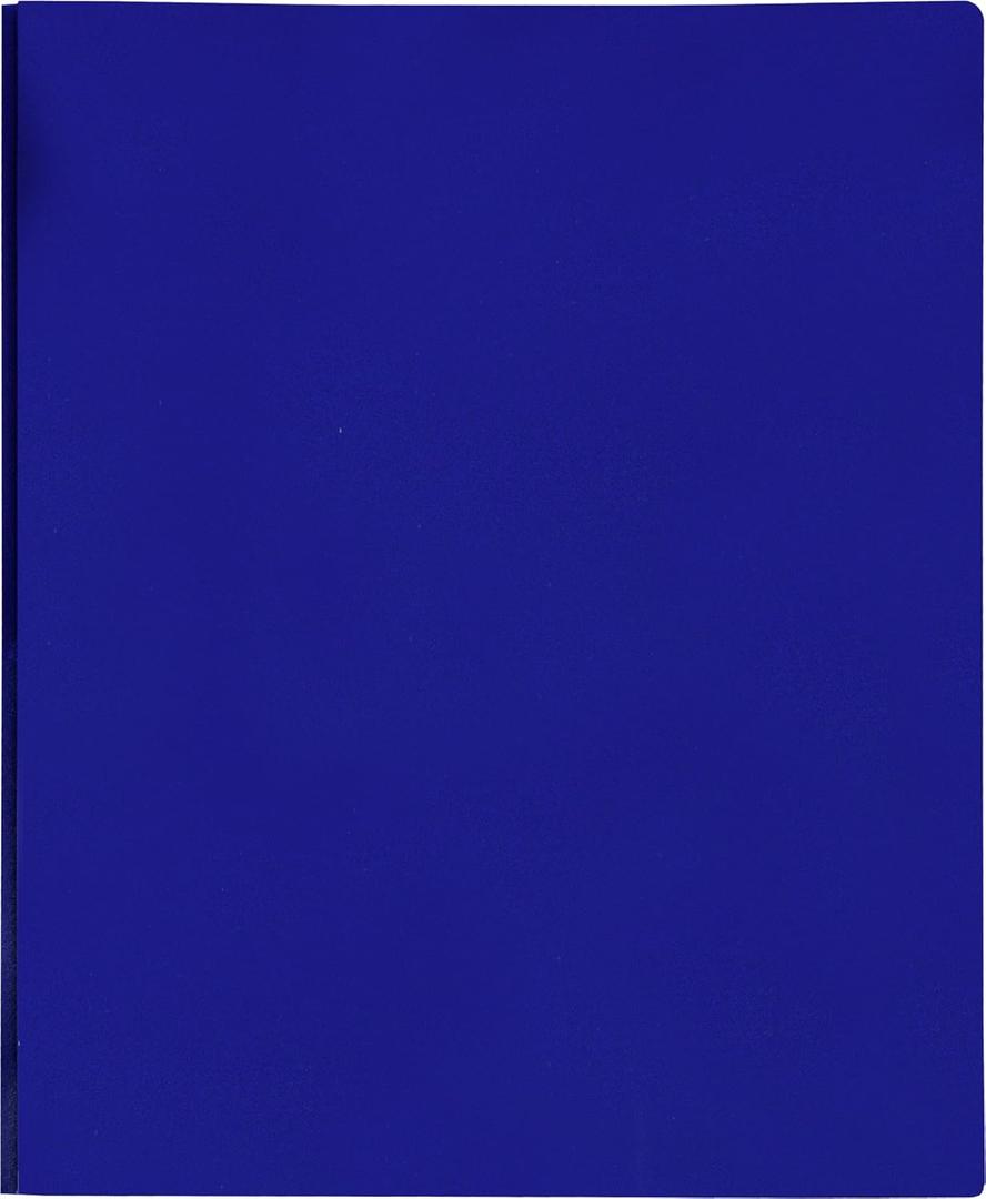 10 x Lion 2-Pocket Plastic Folder with Fasteners, Dark Blue, 1 Folder (92310-BL)