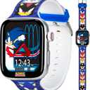 Sonic The Hedgehog Kids Smartwatch  Bluetooth Calling, Messages, Camera, Music, Sleep Tracker, Fitness & Activity Apps  6 Watch Faces, Touchscreen, USB Rechargeable  Fits Wrists 5.5" to 8"