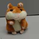 Talking Hamster Toy for Toddlers 24, Repeats What You Say Interactive Plush, Speech & Language Learning Toy, Cute Valentines Gift for Boys and Girls Brown