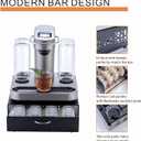 FlagShip for Bartesian Pod Holder Cocktail Pod Storage bartesian Capsule Organizer Bar Design And Cocktail Machine Stand Black Metal(40 Pods Capacity)