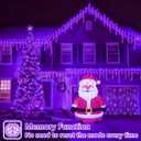 YEGUO 33ft 400 LED Purple Icicle Christmas Lights Outdoor Waterproof, 80 Drops Icicle Light Connectable, 8 Modes Christmas Lights Indoor with Memory Timer