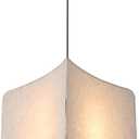 Modern Pendant Lights, 16.65 Inch Pendant Light kit, Linen lampshade E26 Socket (no Bulb), Suitable for Kitchen, Dining Room, Bedroom, Living Room, Corner