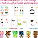 2 x Jucoan 12 Pack Hand Puppet Making Kit for Kids, DIY Animal Puppet Art Craft Set for Storytelling, Role Play, Classroom & Party, Thanksgiving Christmas Birthday Gift for Girls Boys