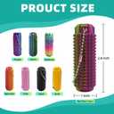 2 x 2 Pack Little Ouchies Pain Fidget, Pain Stim Fidget Toys for Adults, 3D Printed with Spiky Fidget Keychain Sensory Toy for Stress Relief & Focus, Novelty Gifts for Friends (Black & Pink)