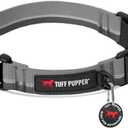 Tuff Pupper Martingale Collar for Dogs | Gentle Nylon Limited Cinch is Perfect for Training | Durable Locking Buckle | Reflective for Safer Night Walking | Sizing for All Breeds (Black, Medium)