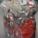 Casuru Christmas Round Fitted Tablecloth with Elastic Snowman Table Cover Waterproof Let It Snow Christmas Decor for Patio Holiday Kitchen Party Fits to 48"-52" Diameter Round Table