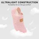 VIFUUR House Slippers for Women Men Slip on Indoor Barefoot Slipper Socks Fuzzy Cozy Sock Shoes for Home Bedroom Travel (Pink),  Size: 42/43