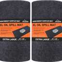 XL Oil Spill Mat (36" x 59")(2-Pack), Premium Absorbent Oil Pad, Reusable, Washable,Waterproof Backing Contains Liquids, No Soak Through,Protects Garage Floor Surface