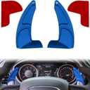 Steering Wheel Shift Paddle Extended Shifter Trim Cover for Dodge Challenger Charger Durango RT & Scat Pack 2015-2024, for Jeep Grand Cherokee 2014-2021 Interior Decoration Accessories (Blue 2PCS)
