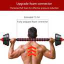 Dumbbell-Handle-set for 1inch Wide Weight Plates Dumbbell Bars, Durable Threaded Barbell Handles Adjustable Weightlifting Accessories for Training Sport Workout Gym (13.77inch)