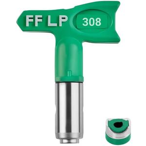 308 Fine Finish Low Pressure Airless Spray Tip, Pattern Size 6 in to 8 in, Thread Size 7/8 in for Airless Paint Spray Guns (308)