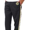 FOCO Men's NHL Team Color Stripe Logo Track Suit Pants (Black, L)