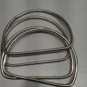 uxcell 4Pcs Metal Purse Handle, D Ring Handbag Ring Buckle Bag Handle Replacement for DIY Handmade Woven Bag Luggage Hardware Accessories, Silver