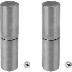 2 PCS Weldable Barrel Hinges 4⅛ x 1" Heavy Duty Steel Weld On Bullet Door Hinges Ball Bearing Detachable Hinge for Swing Door Trailer Ramp Gate Metal Gates (4⅛ x 1⅛"- 2 pcs)