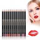 Lip Liner, 12pcs/set Waterproof Long-lasting Lip Liner Pencil Lipliner Pen Makeup Cosmetic