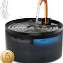 Cat Water Fountain, 71oz/2.1L Cat Fountain for Drinking with Copper Faucet, MISFANS-Designed Pump & Filter, Plastic Automatic Pet Water Fountain Bowl & Dispenser with 1-Pack Replaceable Filters