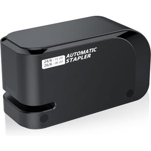 Automatic Stapler - Compatible with 24/6 and 26/6 Staples - Electric Stapling for Office and Home - 25-Sheet Capacity - Battery or USB Powered