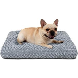 Dog Bed Medium Size Dog Deluxe Plush, Washable Medium Dog Beds, Indestructible Dog Crate Pad, Anti-Slip Soft Pet Bed, Comfy Kennel Pad for Large, Jumbo, Small, Medium Dogs Extra, 29"x 21"-L, Dark Gray