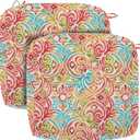 FUNHOME Patio Cushion Covers 22 x 20 x 4 Inch, No Insert! 2 Pack Water Repellent Outdoor Chair Seat Cushion Slip Covers with Zipper and Tie, Replacement Cover Only(Corinthian Dapple)