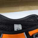 PHOEPET Reflective Dog Harness Large Breed Adjustable No Pull Vest with with Handle 2 Metal Rings 3 Buckles [Easy to Put on & Take Off](L, Orange)